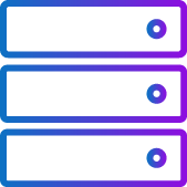 Streaming server infrastructure icon